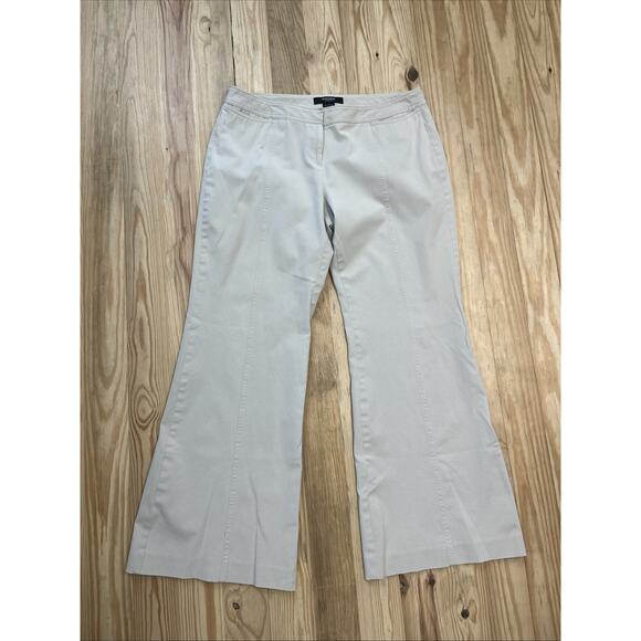 EXPRESS Stretch Low-Slung Flare Khaki Pants Size 13/14 - Picture 1 of 5